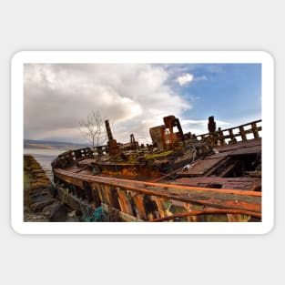 Old Fishing Boat, Isle of Mull Sticker